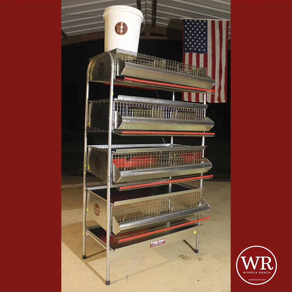 Quail Cage 36"- 4 Tier Heavy Duty Battery (4 full sections)